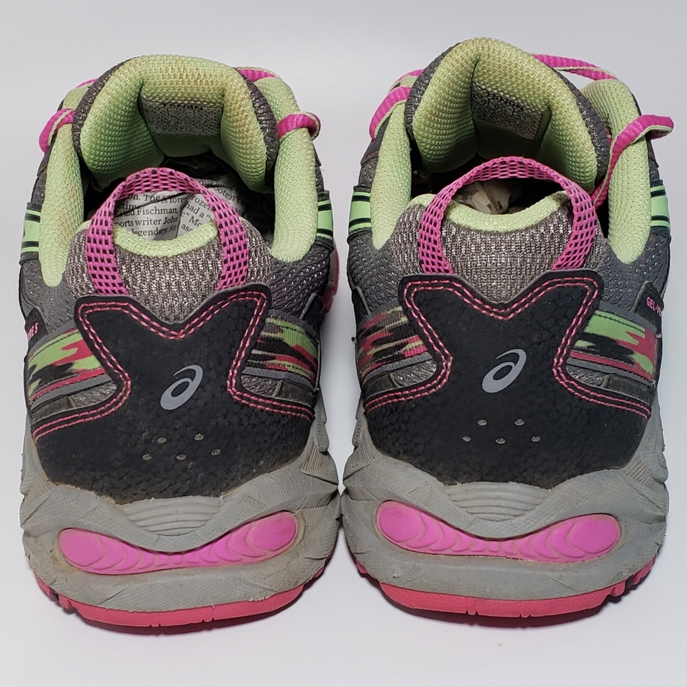 Asics Womens Gel Venture 5 T5N8N Gray and Green Running Shoes Lace Up Sz 9.5 - Picture 7 of 10